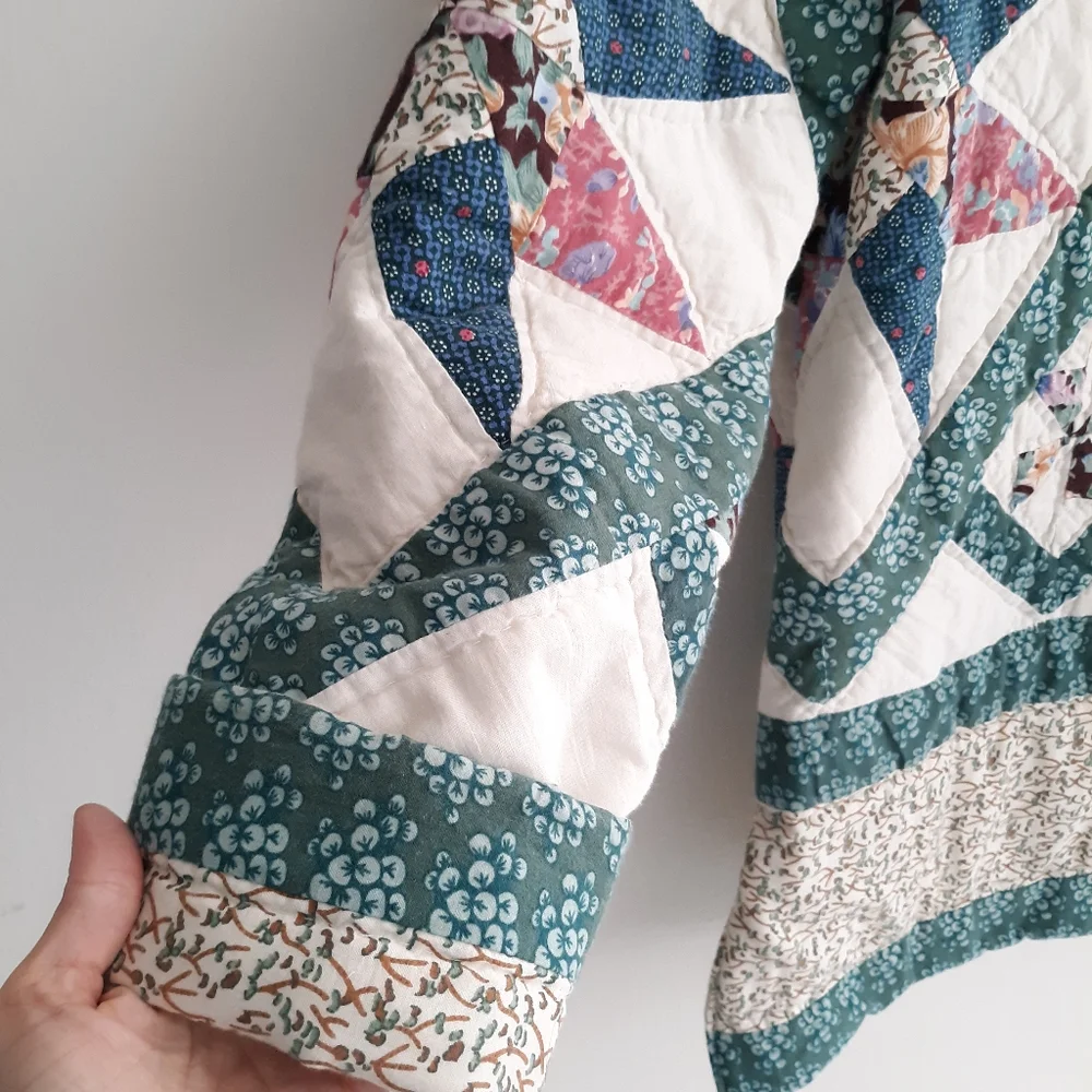 Quilted Handmade Vintage Style Jacket Shacket - Picture 6 of 7